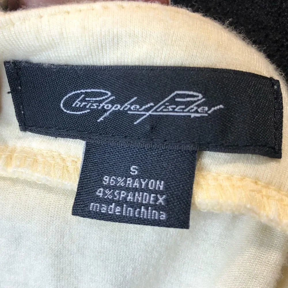 Christoper Fischer yellow beaded tank top small - Picture 8 of 9